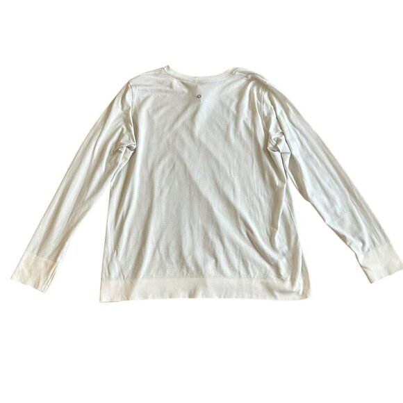 Lululemon Swiftly Long Sleeve White Shirt Top Athleisure Athletic Size 14 Womens - Picture 7 of 10